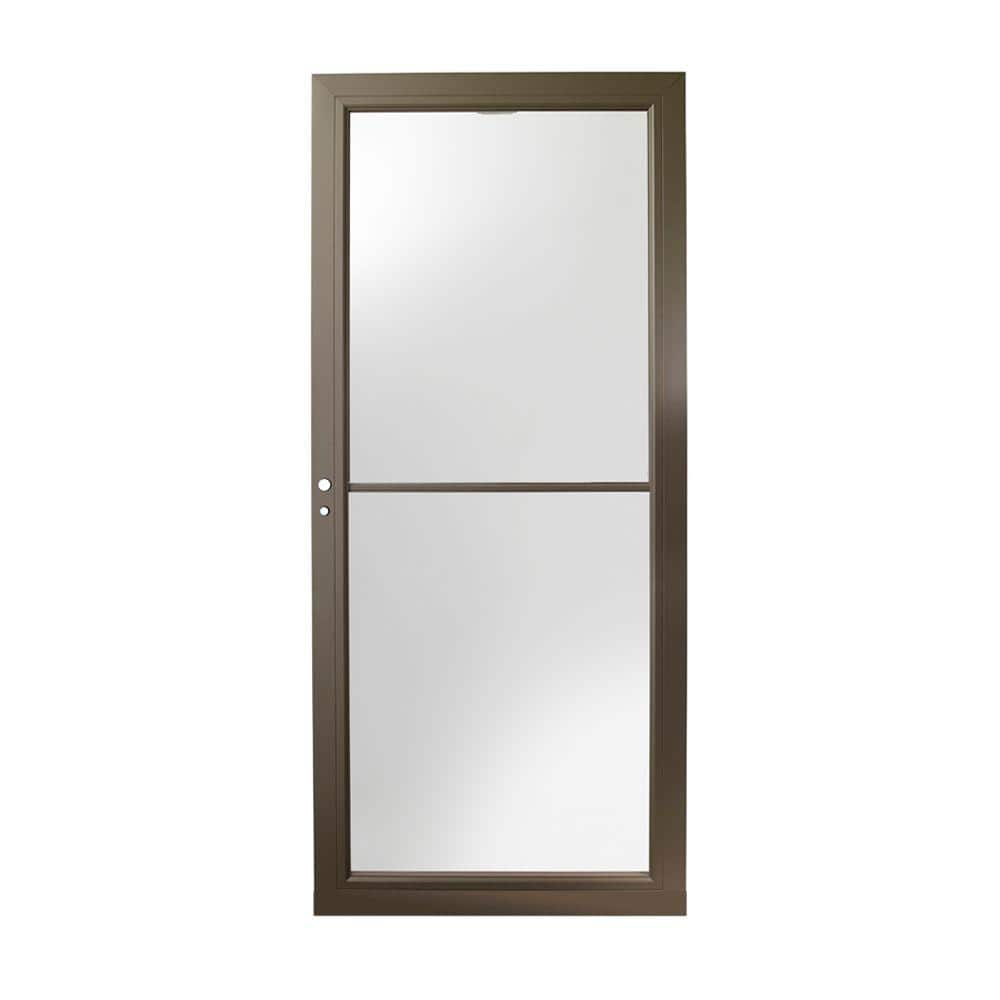 Andersen 3000 Series 36 in. x 80 in. Terratone Left-Hand Full View Retractable Aluminum Storm Door H3SEL36TE - The Home Depot