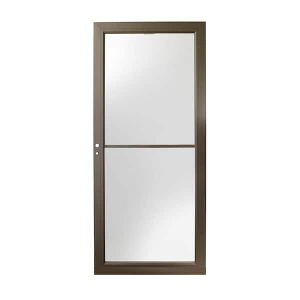 Andersen 3000 Series 36 in. x 80 in. Terratone Left-Hand/Outswing Full View Retractable Aluminum Storm Door