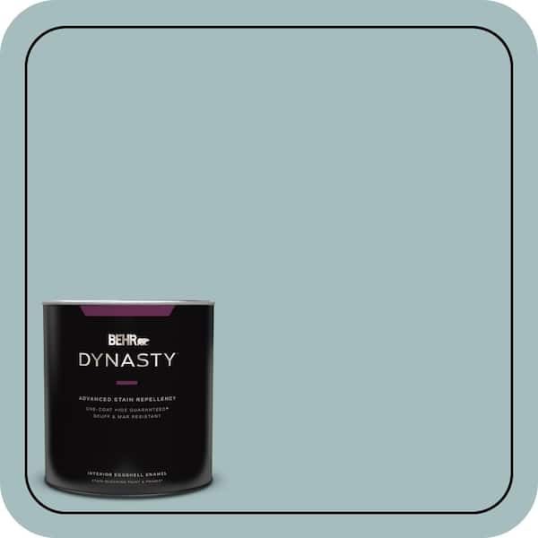 BEHR DYNASTY 1 qt. #PPU13-13 Oslo Blue One-Coat Hide Eggshell Enamel Interior Stain-Blocking Paint & Primer