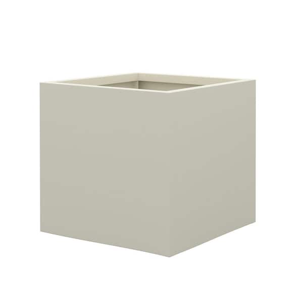 Dovelina 20 in. L x 20 in. W White Aluminum Rectangular Ground Planter Box