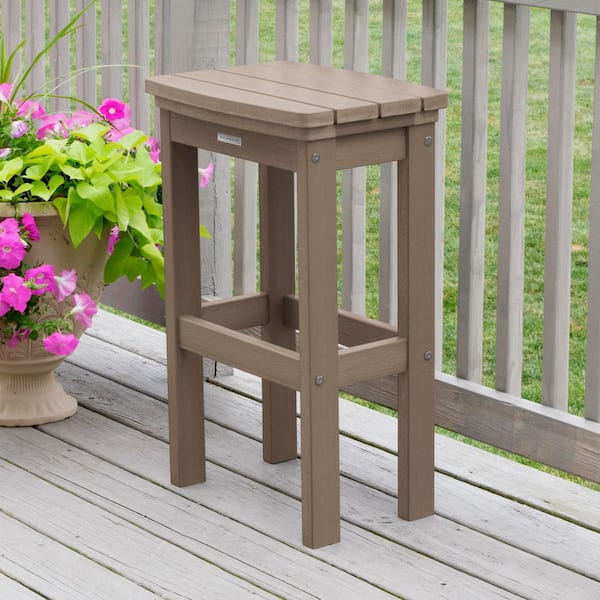 Highwood Lehigh Plastic Outdoor Bar Stool (1-Pack)