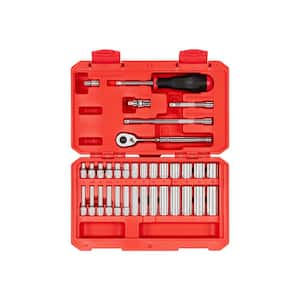 1/4 in. Drive 6-Point Socket and Ratchet Set, 34-Piece (4-15 mm)