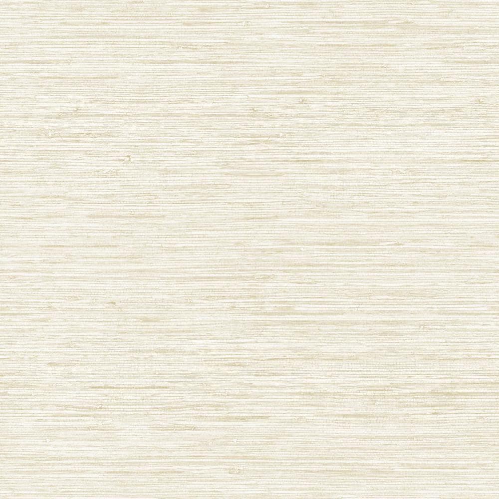 Beige 3D Grasscloth Vinyl-Coated Wallpaper Roll