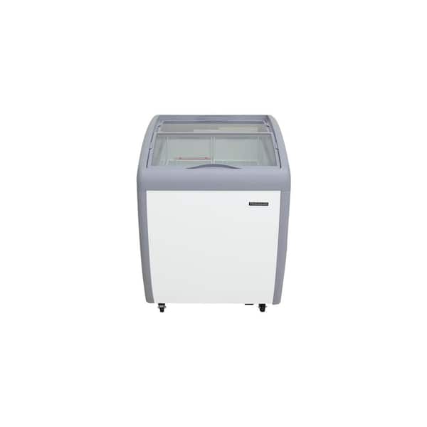 Frigidaire 4 cu. ft. Freezer, Manual Defrost Chest Freezer with Glass Top in White Garage Ready