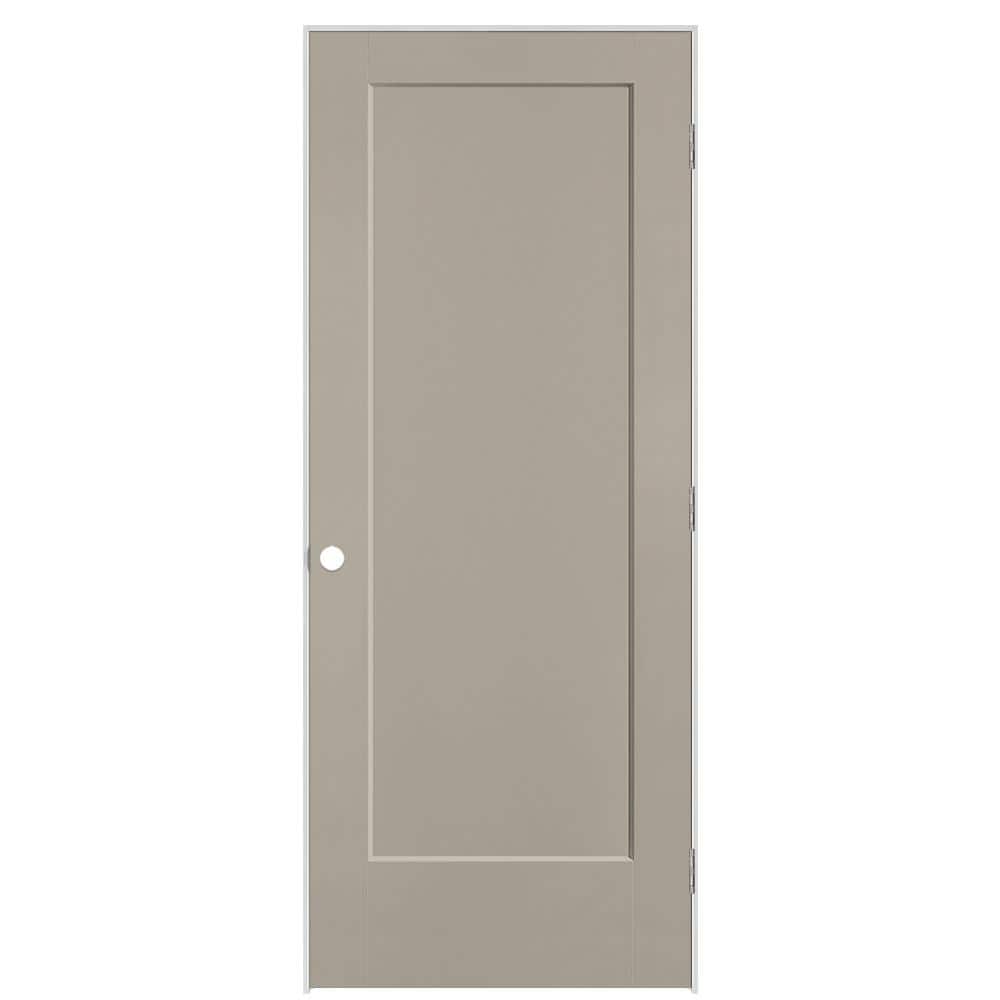 32 in. x 80 in. 1-Panel Lincoln Park Left-Hand Hollow Core Smoked Tan Molded Composite Single Prehung Interior Door price history on PriceWatchPro