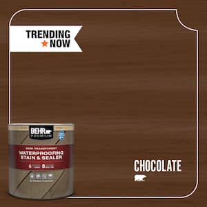 1 qt. #ST-129 Chocolate Semi-Transparent Waterproofing Exterior Wood Stain and Sealer