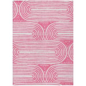 Chantille ACN540 Blush 3 ft. x 5 ft. Machine Washable Indoor/Outdoor Geometric Area Rug