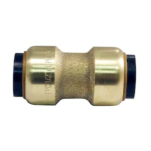1/2 in. Brass Push-to-Connect Coupling