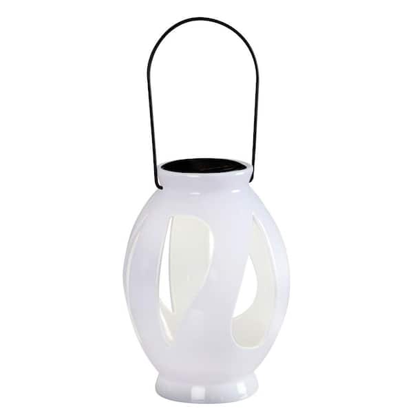 Kenroy Home Leaves White Solar Powered Lantern