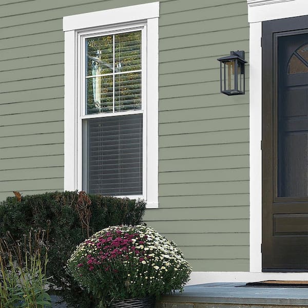 Glidden Essentials 1 gal. PPG1128-5 Green Tea Leaf Flat Exterior