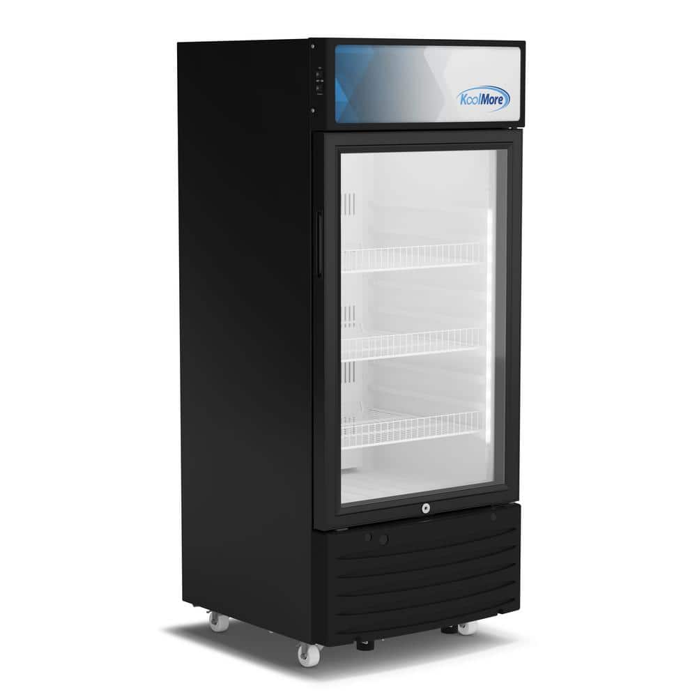 Black 6 Cu. Ft. Glass Door Commercial Display Refrigerator