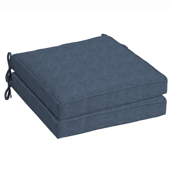 ARDEN SELECTIONS Denim Alair Texture Outdoor Seat Cushion (Pack of 2)