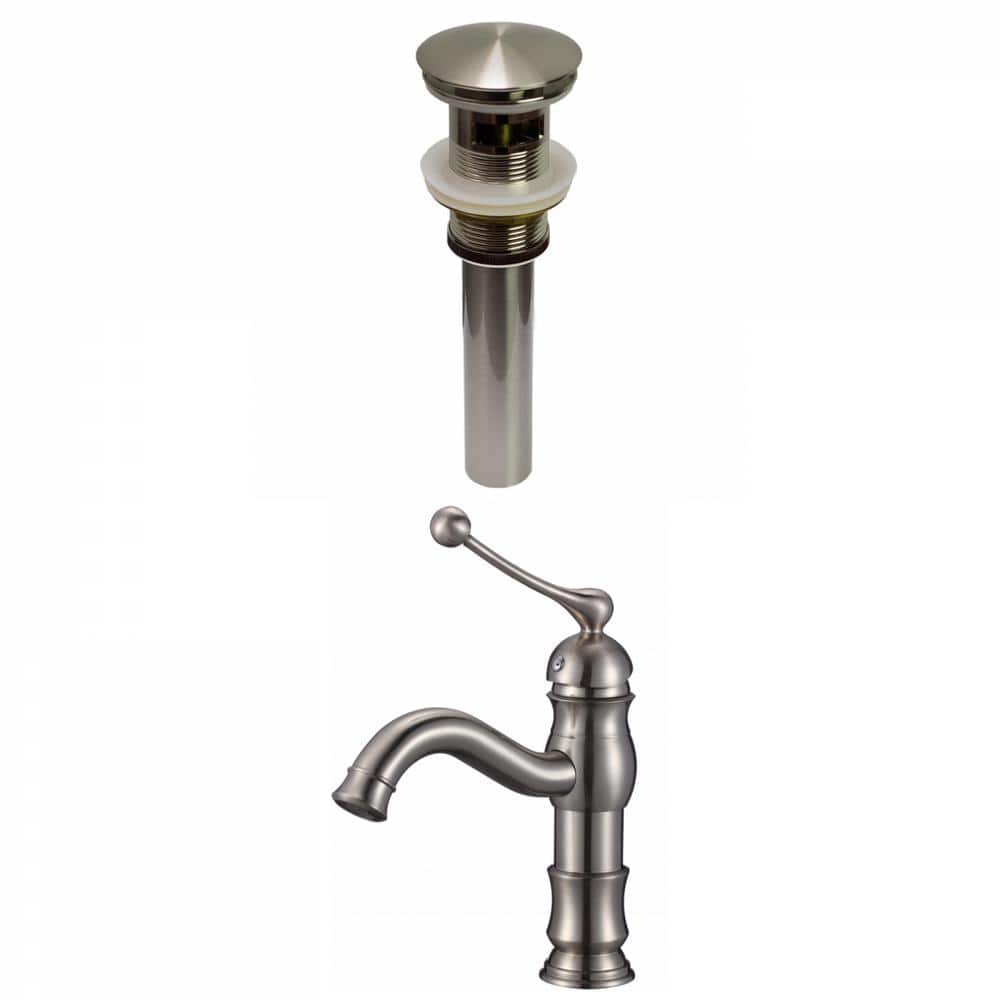 Roxy Single Handle High Arc Single Hole Bathroom Faucet with Deckplate Included in Nickel 3 in. W 16GS-29473 price history on PriceWatchPro