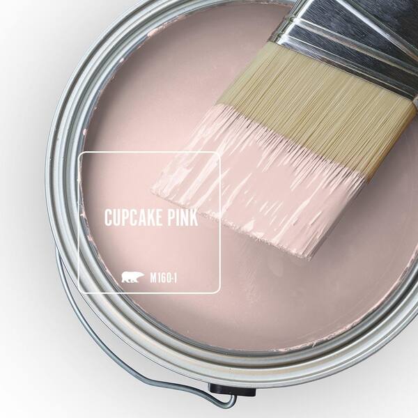 BEHR PREMIUM PLUS 1 qt. #M160-1 Cupcake Pink Flat Low Odor Interior Paint &  Primer 105004 - The Home Depot