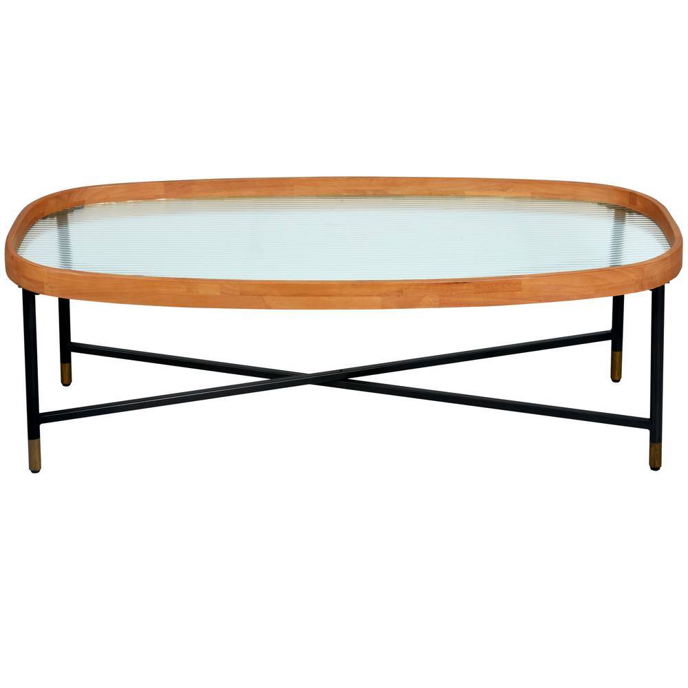 COZAYH Tempered Architectural Glass Tray Top Coffee Table  Retangle