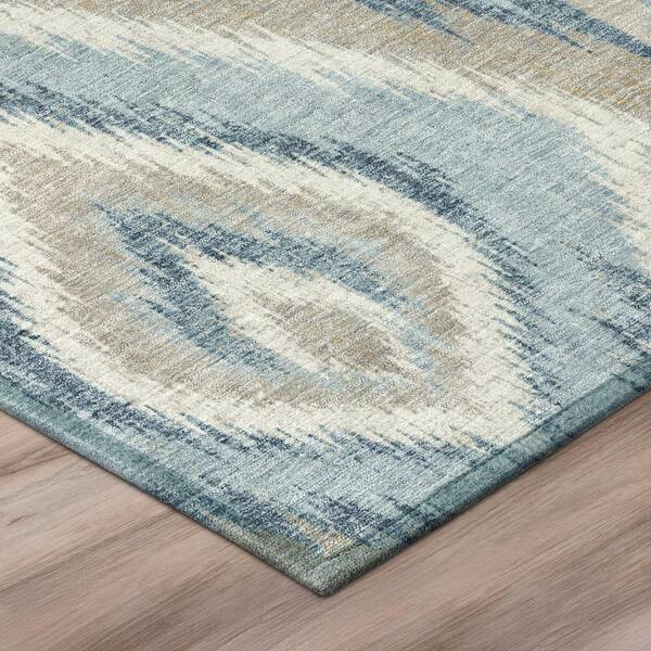 Chantille Machine Washable Indoor/Outdoor Abstract ACN3071 Sky 2 ft. x 7 ft. Runner Rug