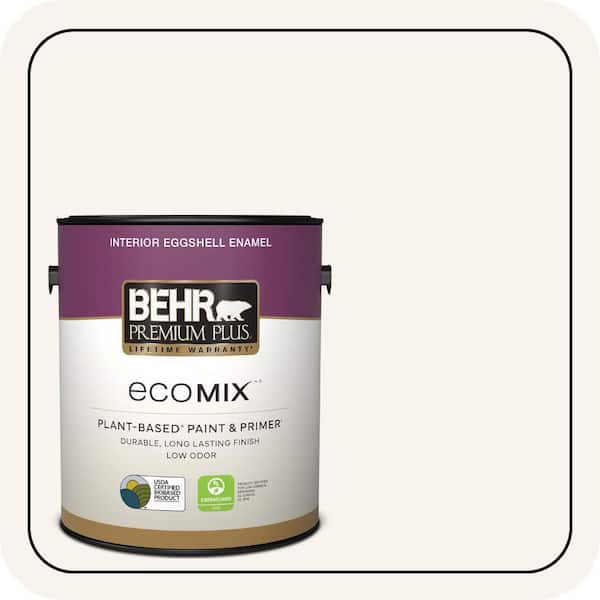 1 gal. #PR-W13 Crystal Cut Eggshell Enamel EcoMix Plant-Based Interior Paint & Primer