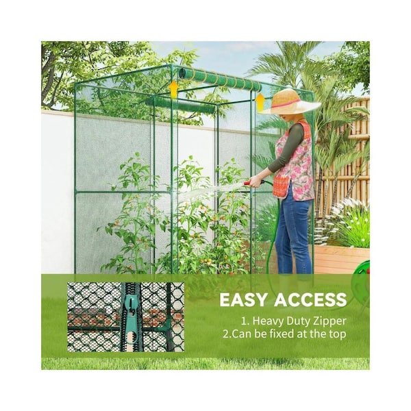 6 ft. x 4 ft. Green Polyethylene & Steel Grow Tent, Crop Cage