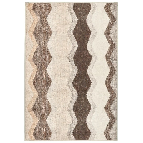 DASH & ALBERT Safety Net Machine Washable Natural 6 ft. x 9 ft. Indoor Area Rug