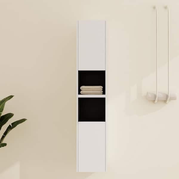 11.81 in. W x 9.81 in. D x 59 in. H Bathroom Storage Wall Cabinet in White