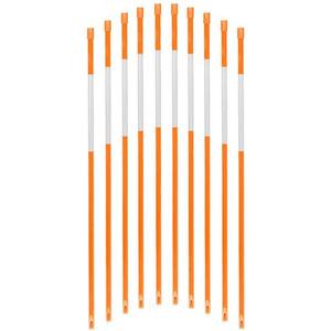 Driveway Markers for Snow Plowing Stakes 60" Orange with Reflective Tape Hollow Driveway Reflectors 1/4" Dia 50 Pack