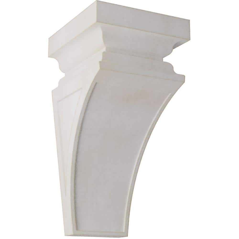 Chalk Dust White Rubberwood Vintage Decor Corbel 7"W x 7.75"D x 14"H
