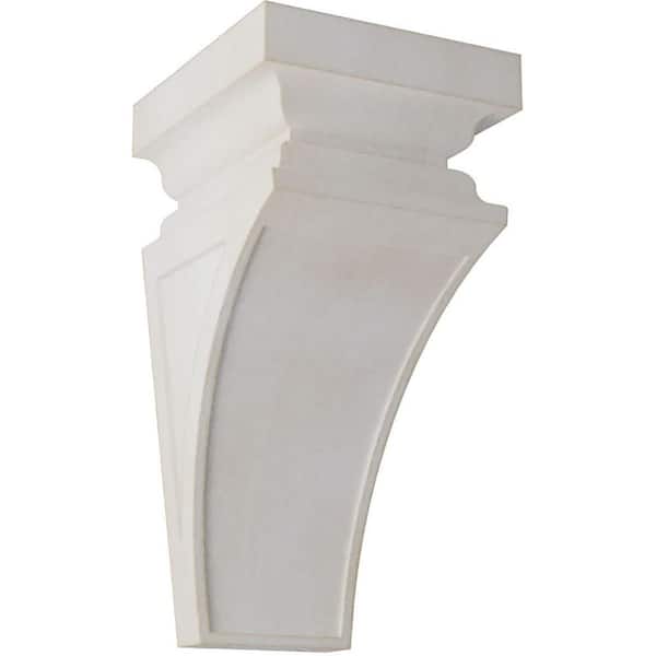 Ekena Millwork 7 in. x 14 in. x 7-3/4 in. Chalk Dust White Jumbo Nevio Wood Vintage Decor Corbel