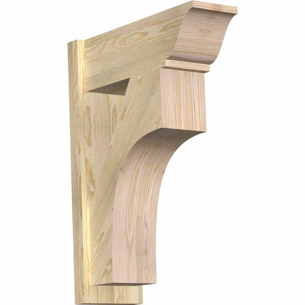 Ekena Millwork 8 in. x 30 in. x 22 in. Westlake Traditional Rough Sawn Douglas Fir Outlooker