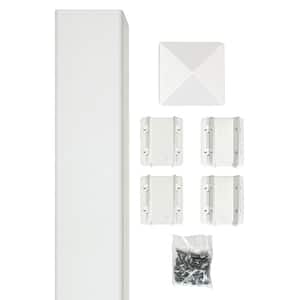 Sixth Avenue Building Products LBP4082 Two Rail White Corner Post 