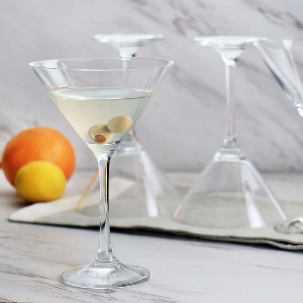 Classic Clear Glass Martini Cocktail Set, 4-Pieces, 10 Ounce