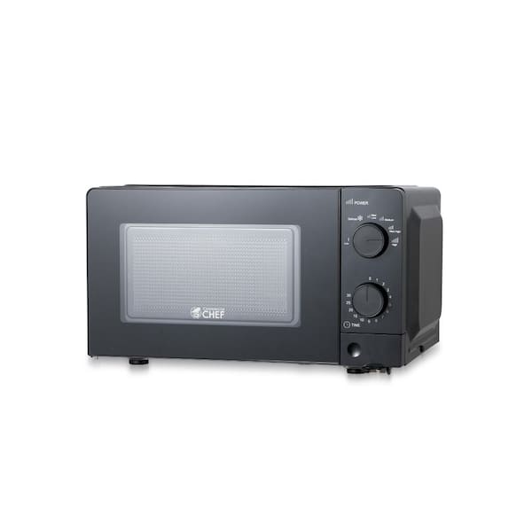 Commercial CHEF 0.6 Cu. Ft. Counter Top Microwave, Black