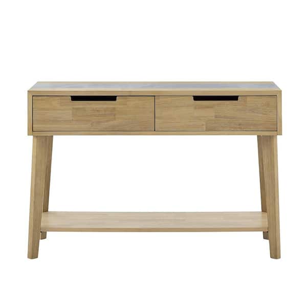 Steve Silver Calgary 45 in. Gray Rectangle Sintered Stone Sofa/Console Table