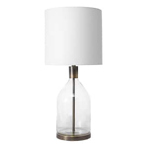 Vista 29 in. Gold Farmhouse Table Lamp with Shade
