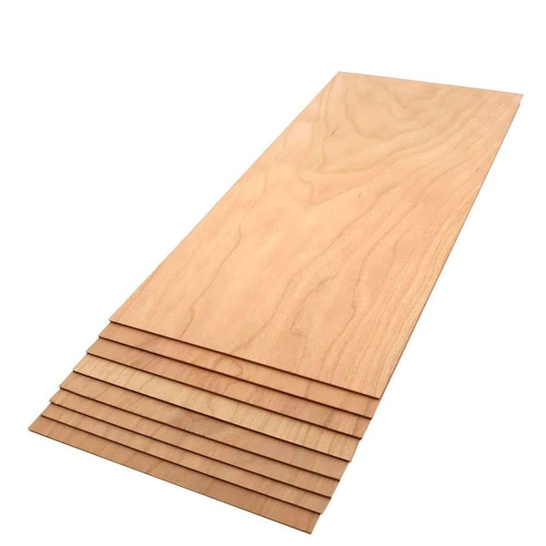 Swaner Hardwood 1/8 in. x 6-1/2 in. x 1 ft. 3 in. Cherry S4S Hardwood Hobby Board (8-Pack)