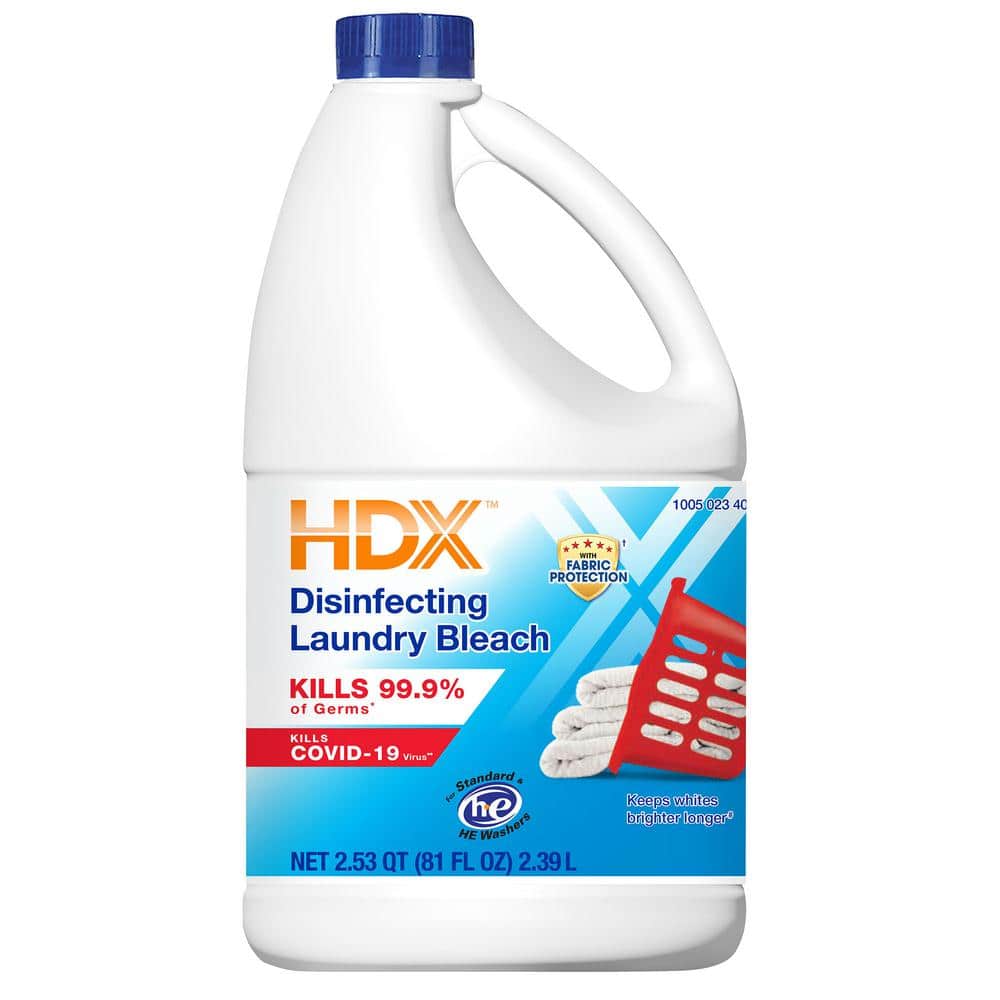 HDX 81 oz. Laundry Disinfecting Liquid Bleach Cleaner 23268949601 The