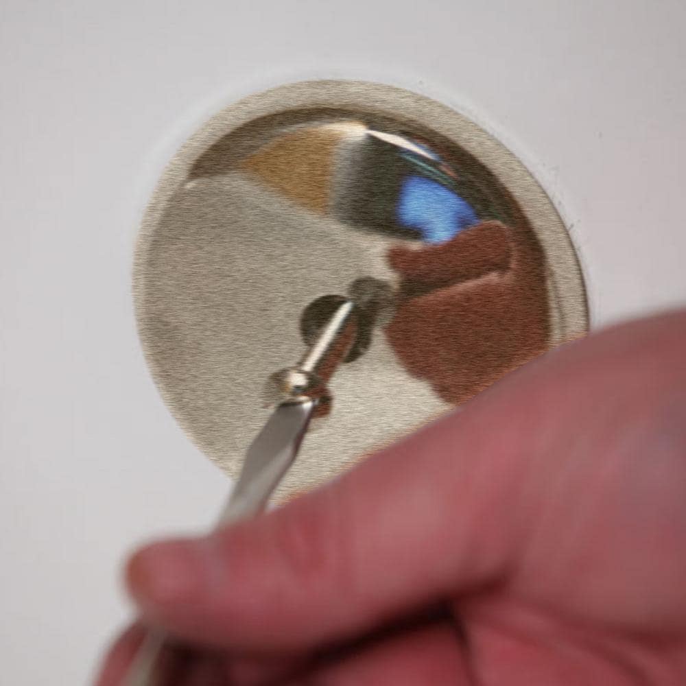 Brushed Nickel Round Tub/Shower Overflow Plate Kit