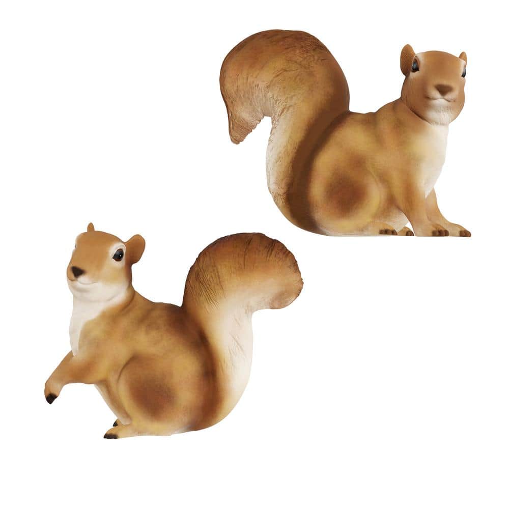 Pure Garden Lawn and Garden Squirrel Statues (Set of 2