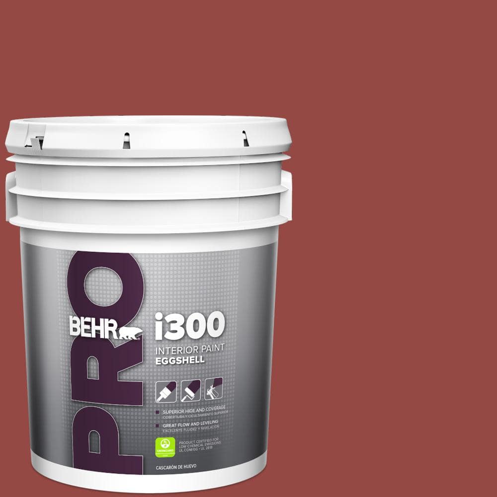 BEHR PRO 5 gal. #HDC-FL14-4 Cranberry Zing Eggshell Interior