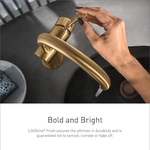 Align Single Hole Single-Handle Low-Arc Bathroom Faucet in Brushed Gold