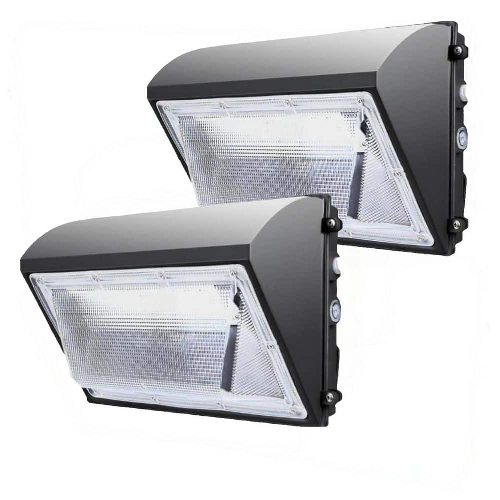 800-Watt-Equivalent 120-277 Volt Integrated LED Bronze Dusk to Dawn Wall Pack Light, 5000K 16000LM, （2-Pack） price history on PriceWatchPro