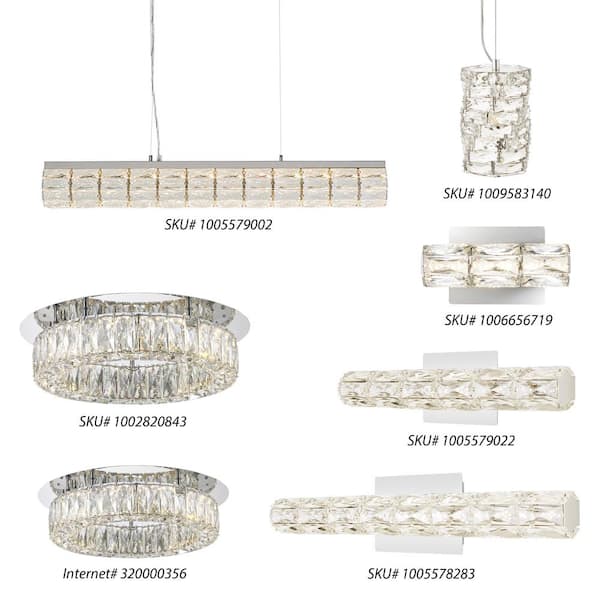 Home Decorators Collection Keighley 18 in. 1-Light Chrome