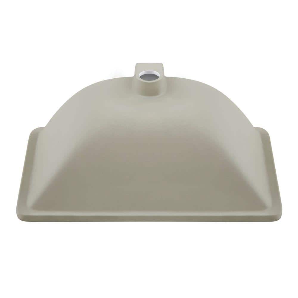 White Vitreous China Rectangular Undermount Bathroom Sink, 20 7/8 in