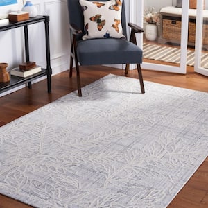 Marbella Gray/Ivory 8 ft. x 10 ft. Floral Gradient Area Rug