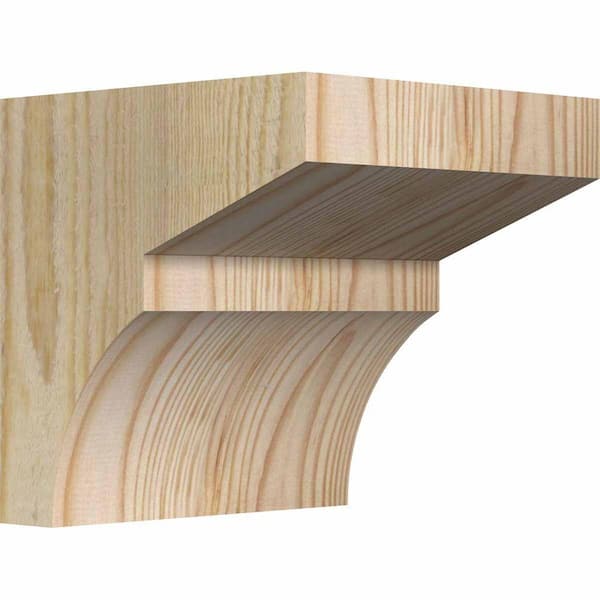 Ekena Millwork 6 in. x 6 in. x 6 in. Douglas Fir Monterey Rough Sawn Corbel