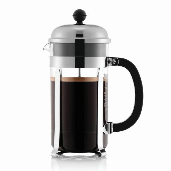 PRIMEPLUS 4 Cups 34 oz. Chrome Finish Stainless Steel French Press Coffee Maker