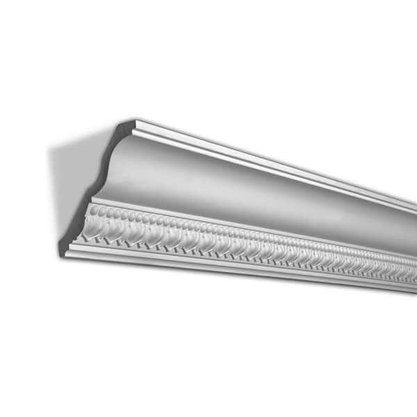 American Pro Decor 4-7/8 in. x 5-1/4 in. x 96 in. Lamb's Tongue Polyurethane Crown Moulding Pro Pack 16 LF (2-Pack)
