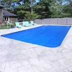 Robelle Heavy-Duty 16 ft. x 32 ft. Rectangular Blue Solar Pool Cover ...