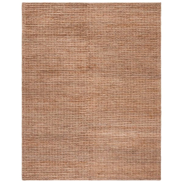 Natural Fiber Beige 9 ft. x 12 ft. Woven Solid Area Rug