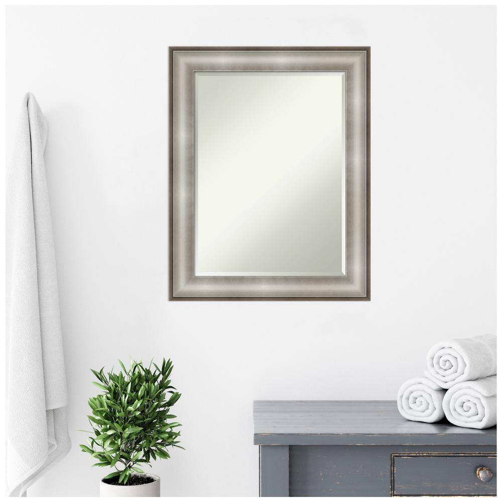 Silver Rectangular Bathroom Vanity Wall Mirror