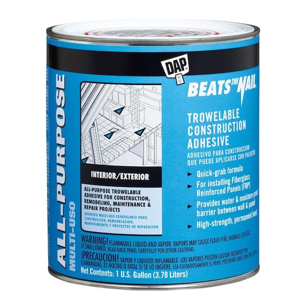 DAP Beats the Nail 128 oz. All-Purpose Trowelable Construction Adhesive (4-Pack)
